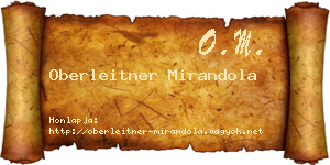 Oberleitner Mirandola névjegykártya